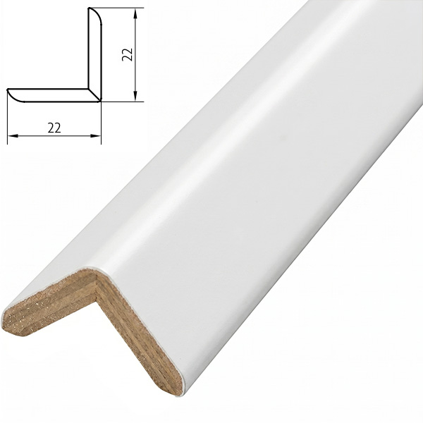 Pircher Paraspigolo in MDF Bianco MM22X22X2700 - PIRCHER OBERLAND - Immagine 2
